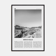Sioux Falls Travel B&W Poster