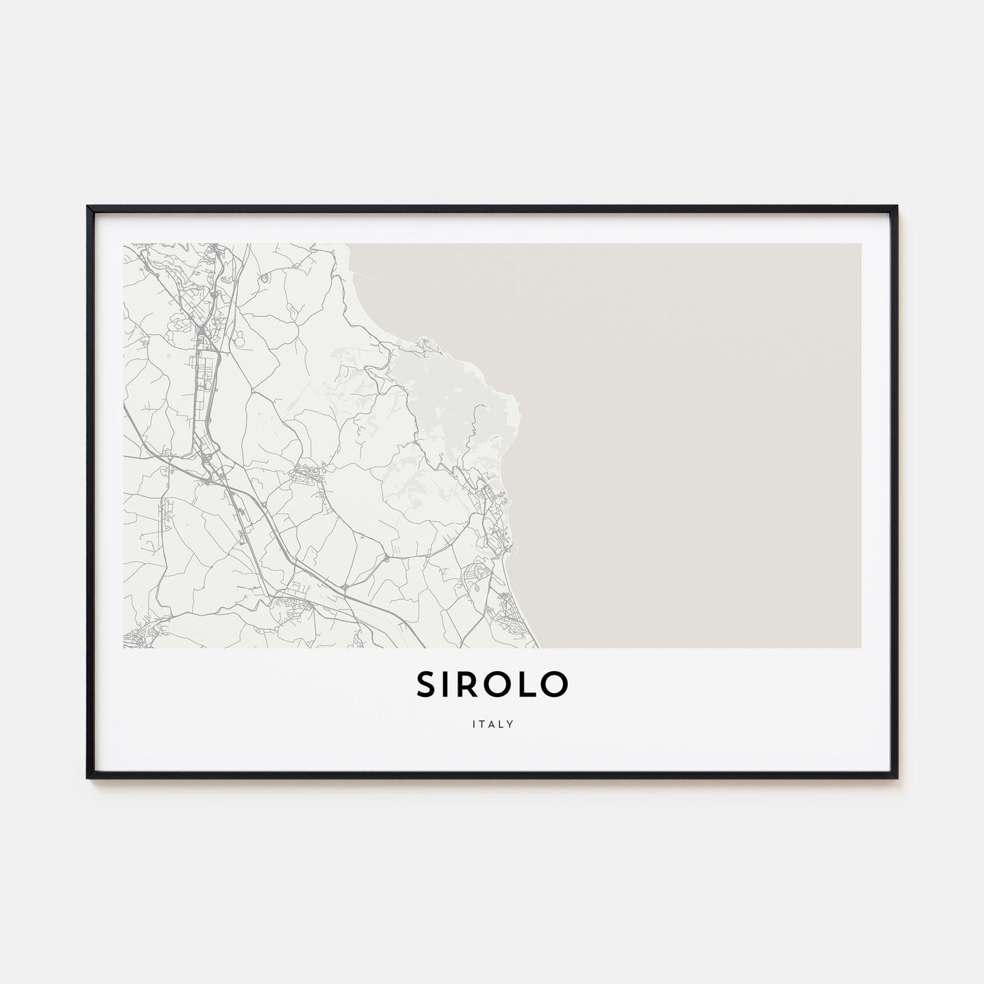 Sirolo Map Landscape Poster