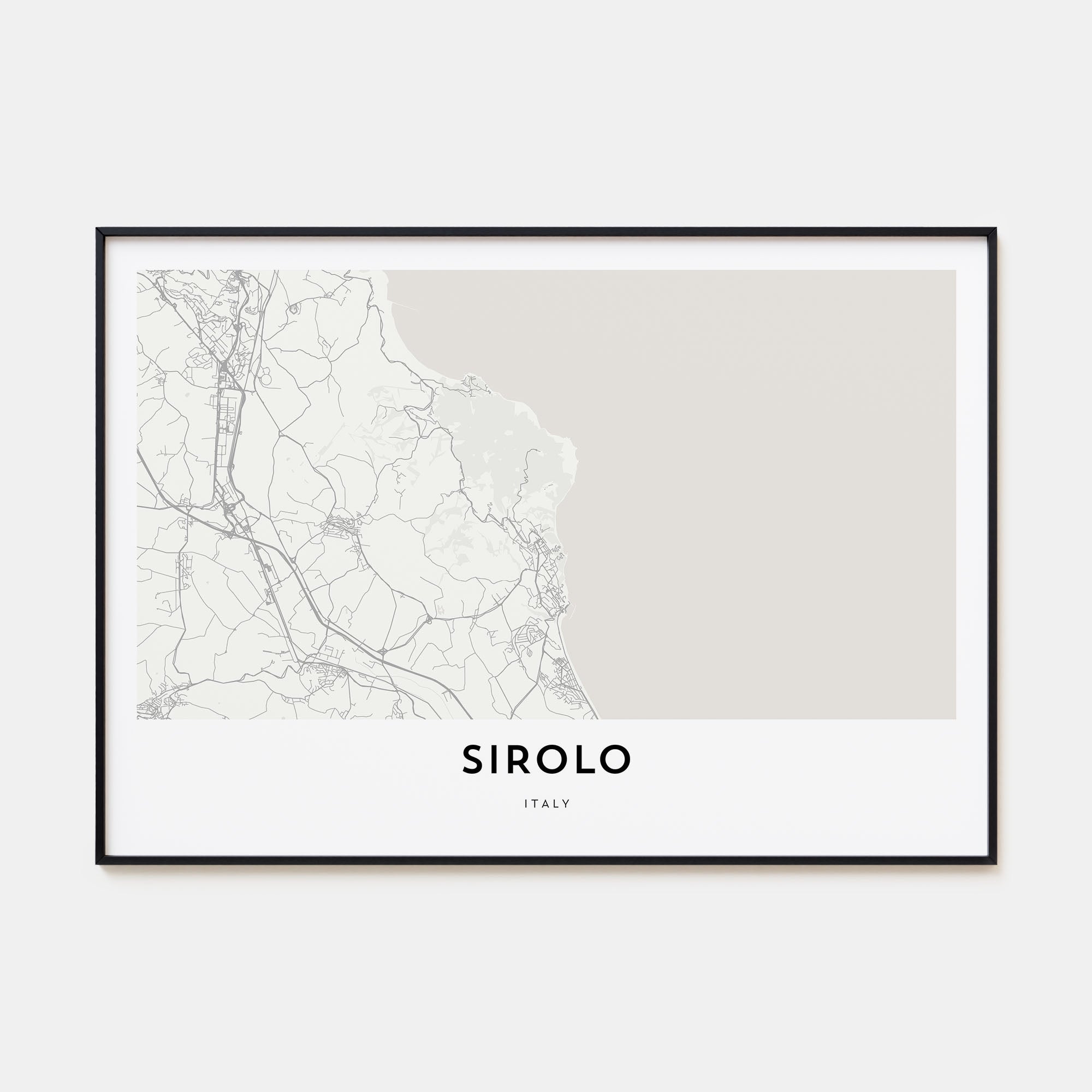 Sirolo Map Landscape Poster