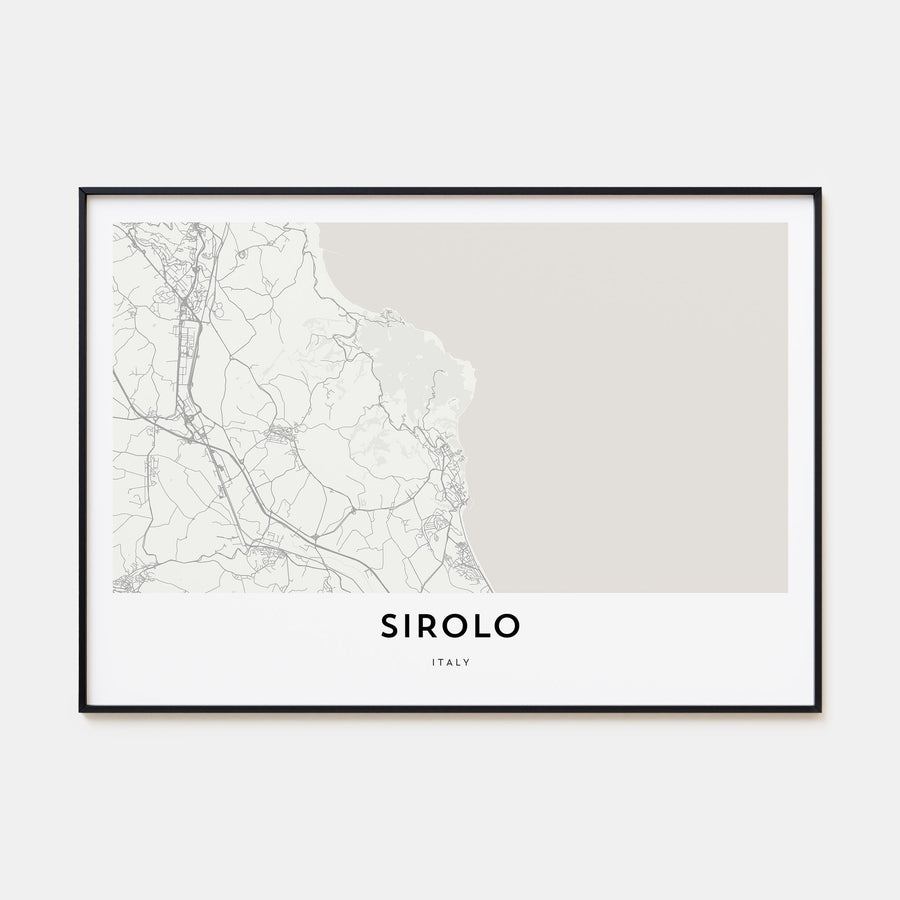 Sirolo Map Landscape Poster