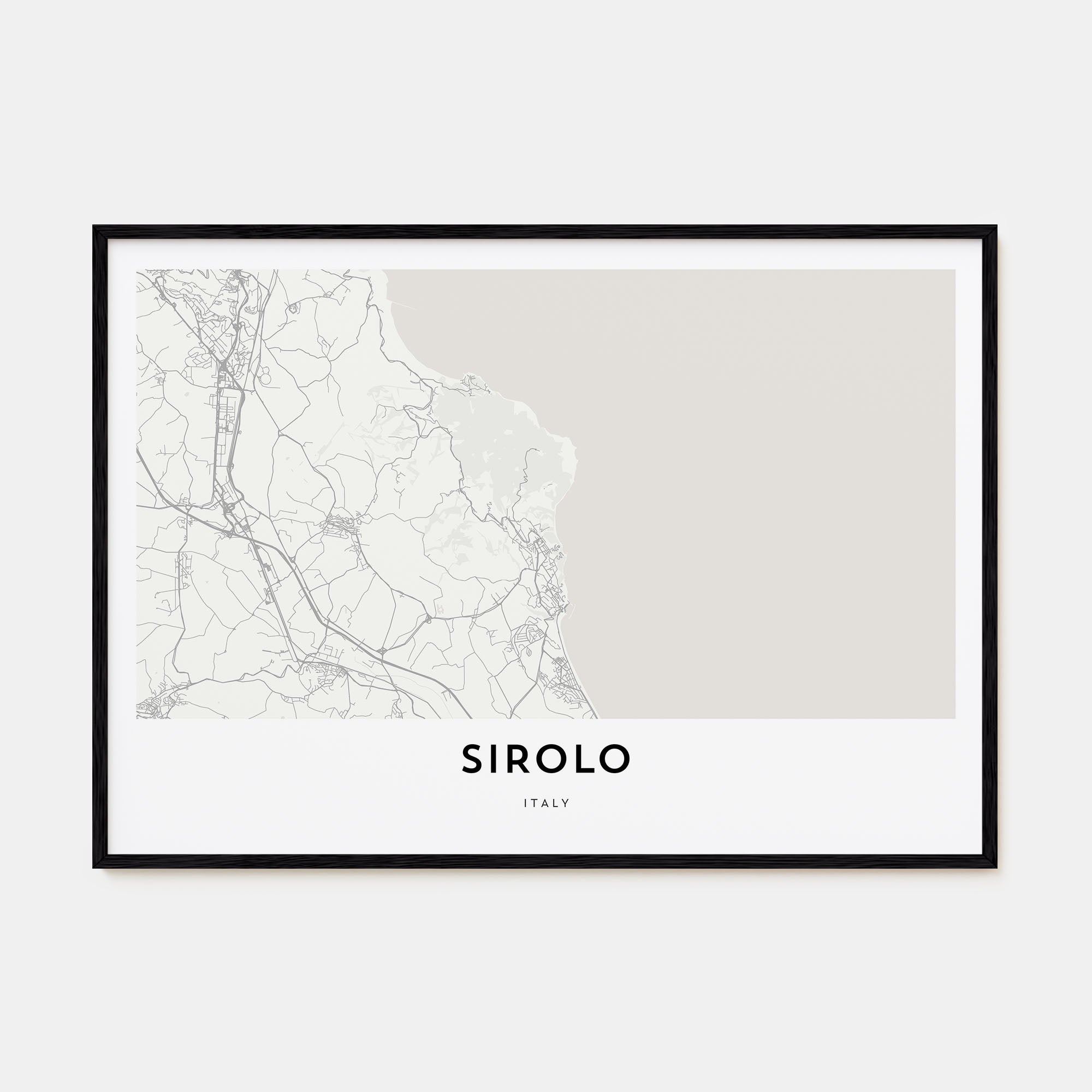Sirolo Map Landscape Poster