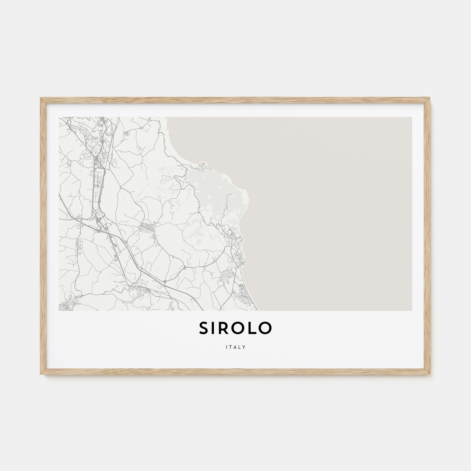 Sirolo Map Landscape Poster