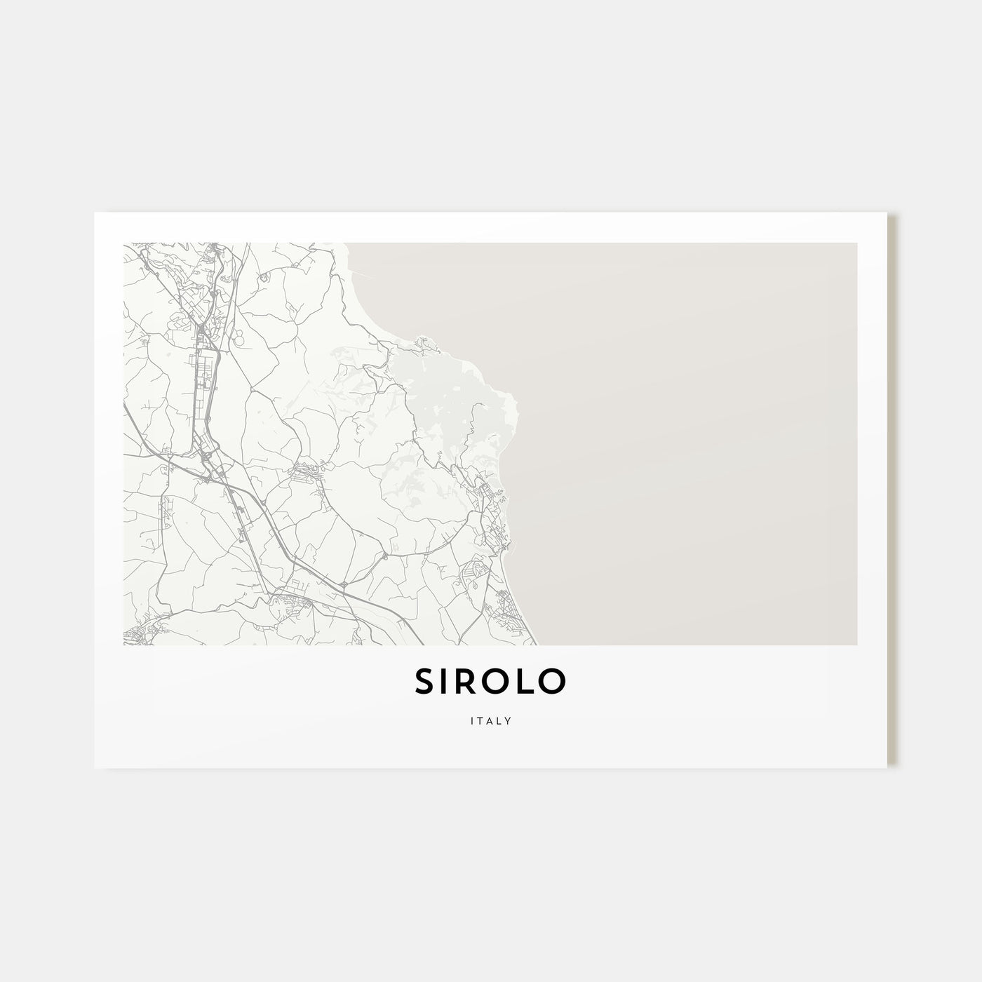 Sirolo Map Landscape Poster