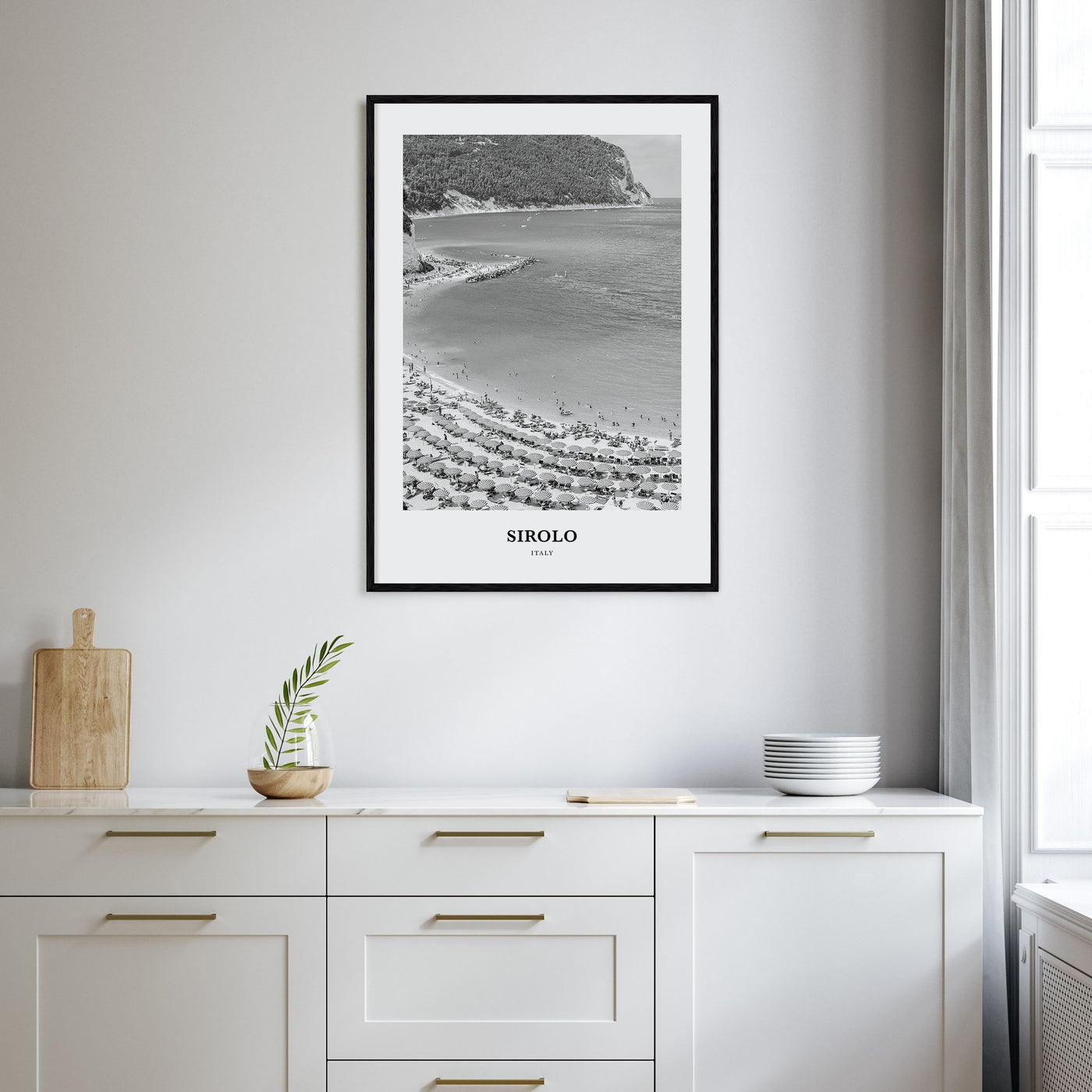 Sirolo Portrait B&W Poster