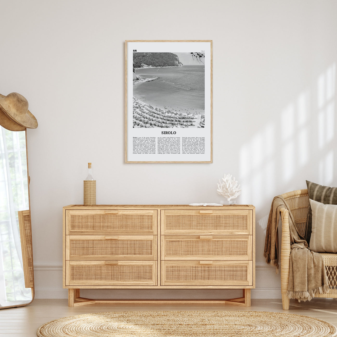 Sirolo Travel B&W Poster