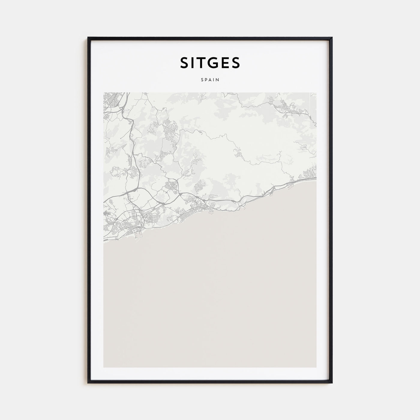 Sitges Map Portrait Poster