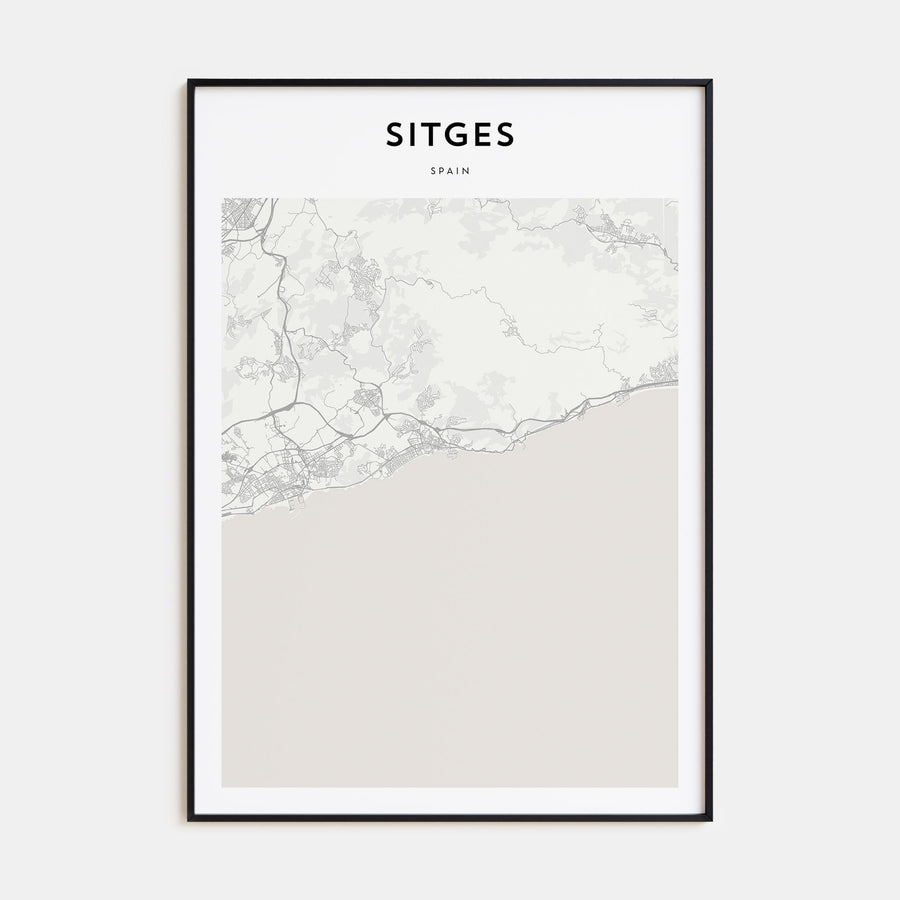 Sitges Map Portrait Poster