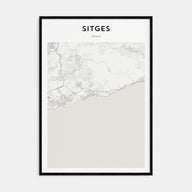 Sitges Map Portrait Poster