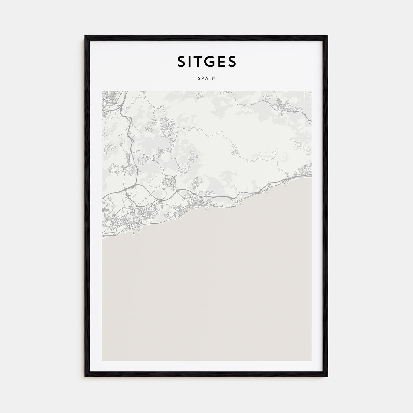 Sitges Map Portrait Poster