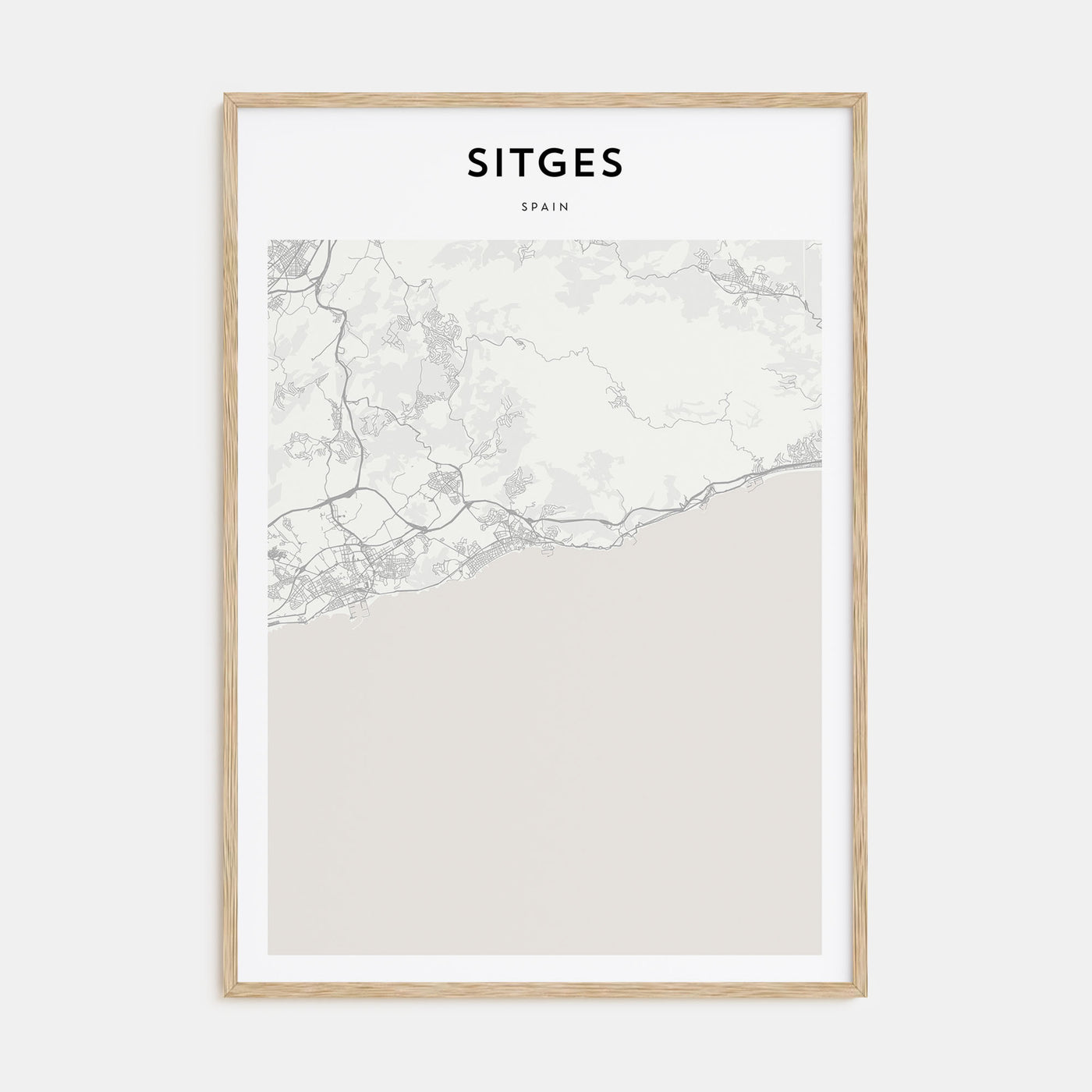 Sitges Map Portrait Poster