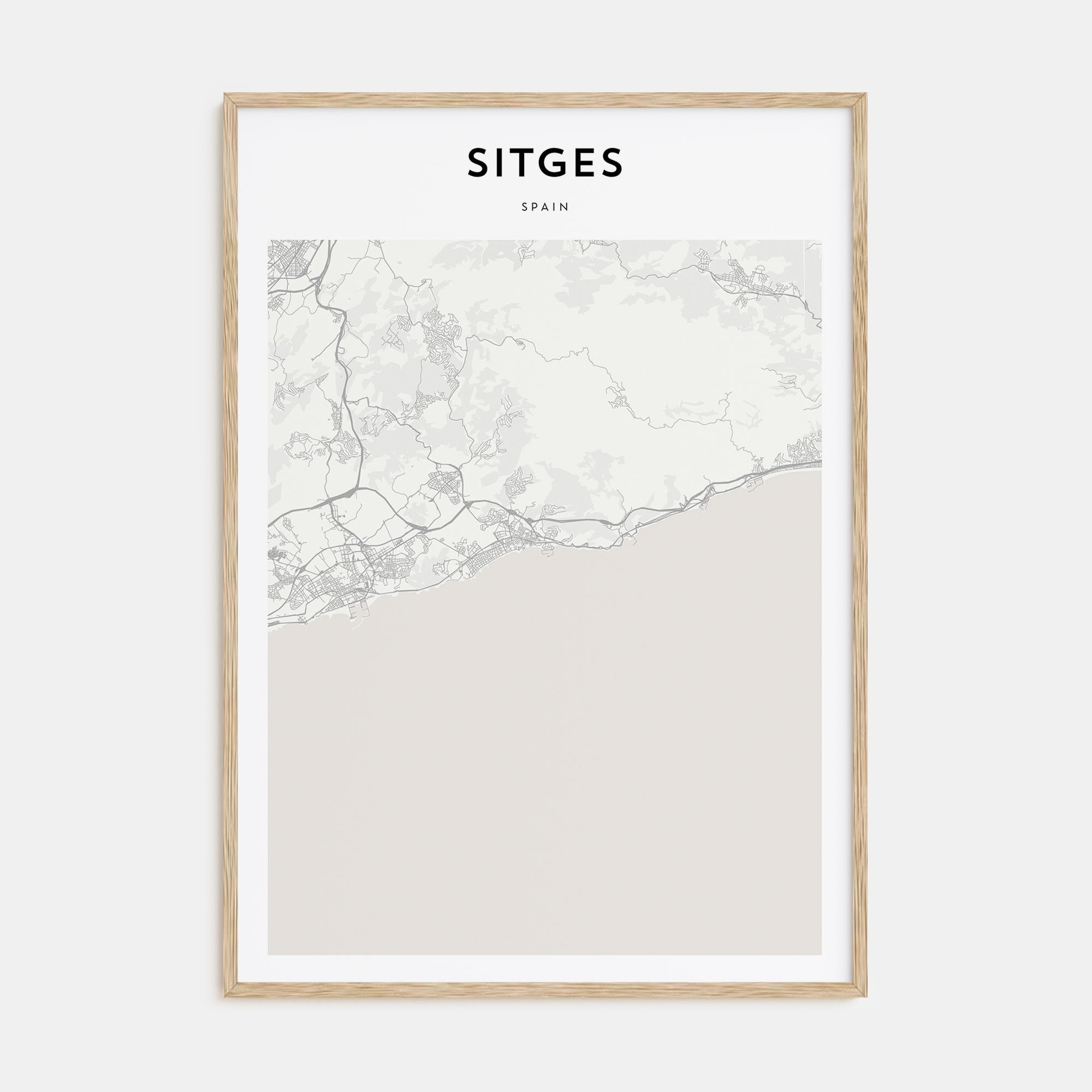 Sitges Map Portrait Poster