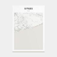 Sitges Map Portrait Poster