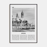 Sitges Travel B&W Poster