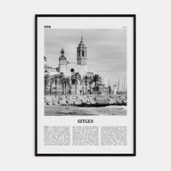 Sitges Travel B&W Poster