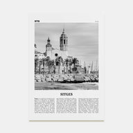 Sitges Travel B&W Poster