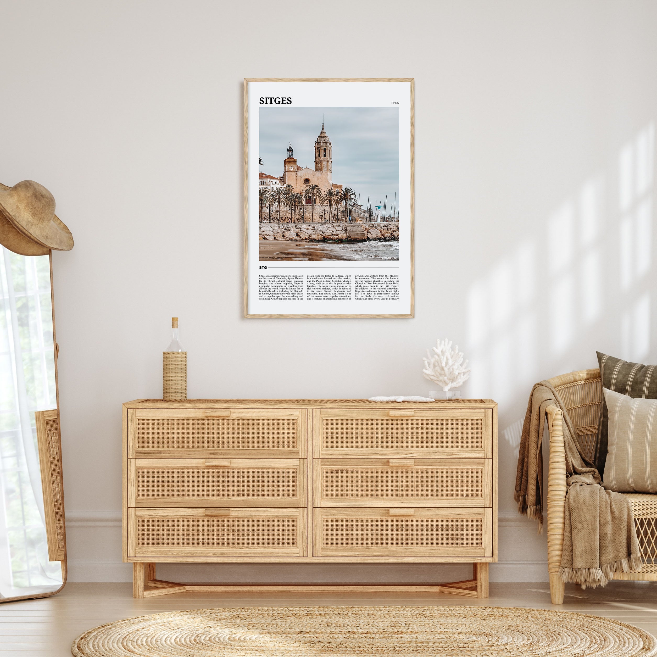 Sitges Travel Color Poster