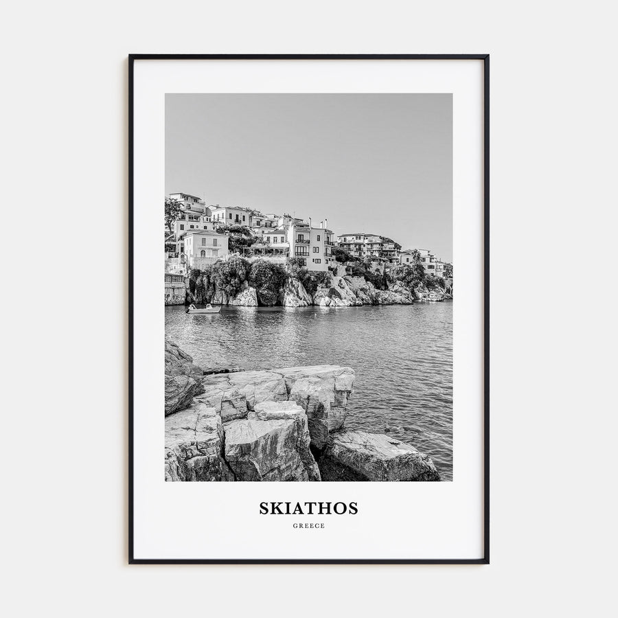 Skiathos Portrait B&W Poster