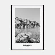 Skiathos Portrait B&W Poster