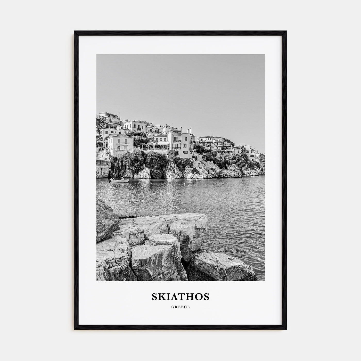 Skiathos Portrait B&W Poster