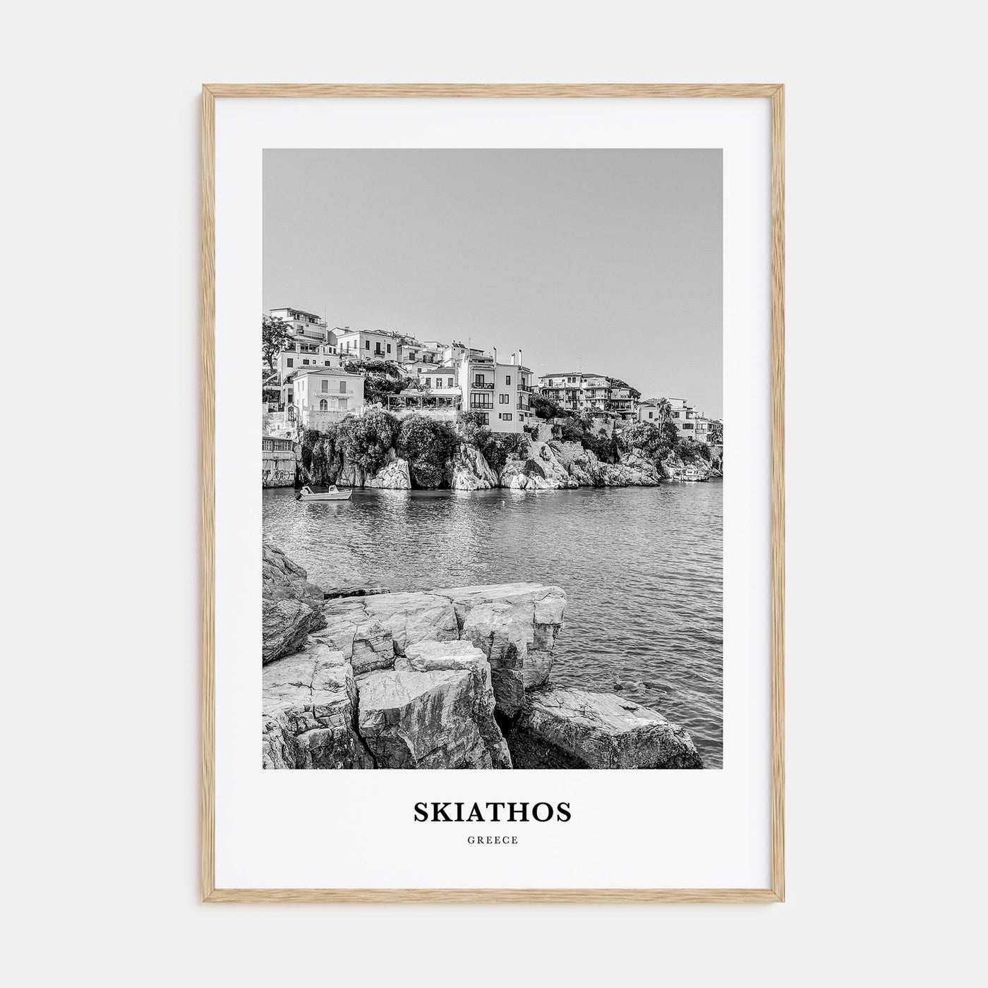Skiathos Portrait B&W Poster