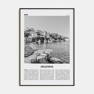 Skiathos Travel B&W Poster