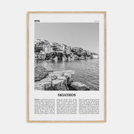 Skiathos Travel B&W Poster