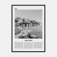 Skiathos Travel B&W Poster