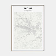 Skopje Map Portrait Poster