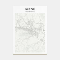 Skopje Map Portrait Poster