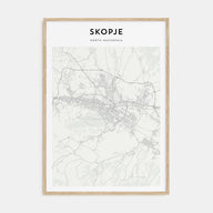 Skopje Map Portrait Poster