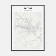Skopje Map Portrait Poster