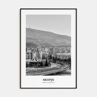 Skopje Portrait B&W Poster