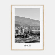Skopje Portrait B&W Poster