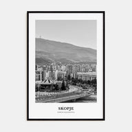 Skopje Portrait B&W Poster
