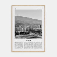 Skopje Travel B&W Poster