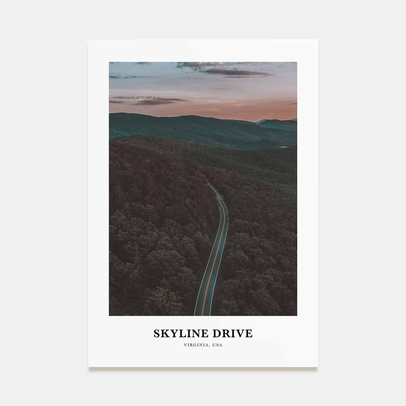 Skyline Drive Portrait Color Poster