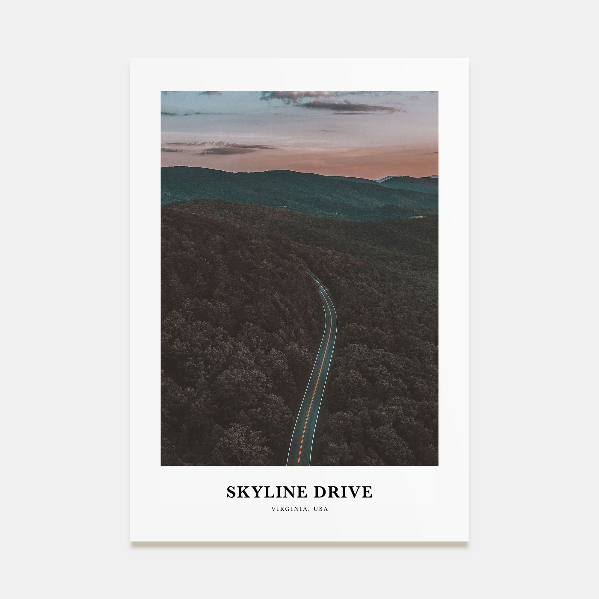 Skyline Drive Portrait Color Poster