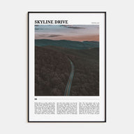 Skyline Drive Travel Color Poster