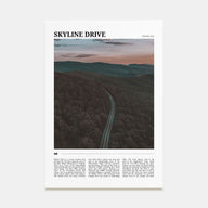 Skyline Drive Travel Color Poster