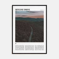 Skyline Drive Travel Color Poster