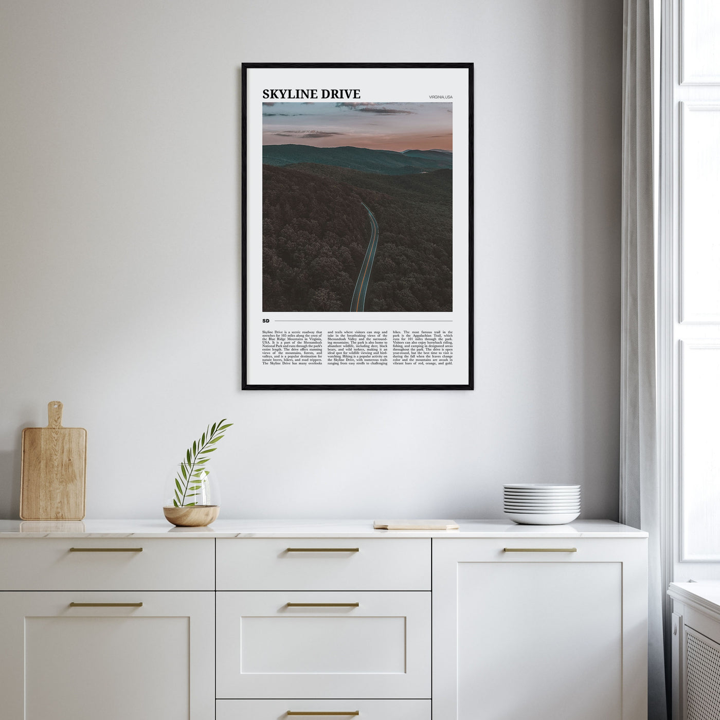 Skyline Drive Travel Color Poster