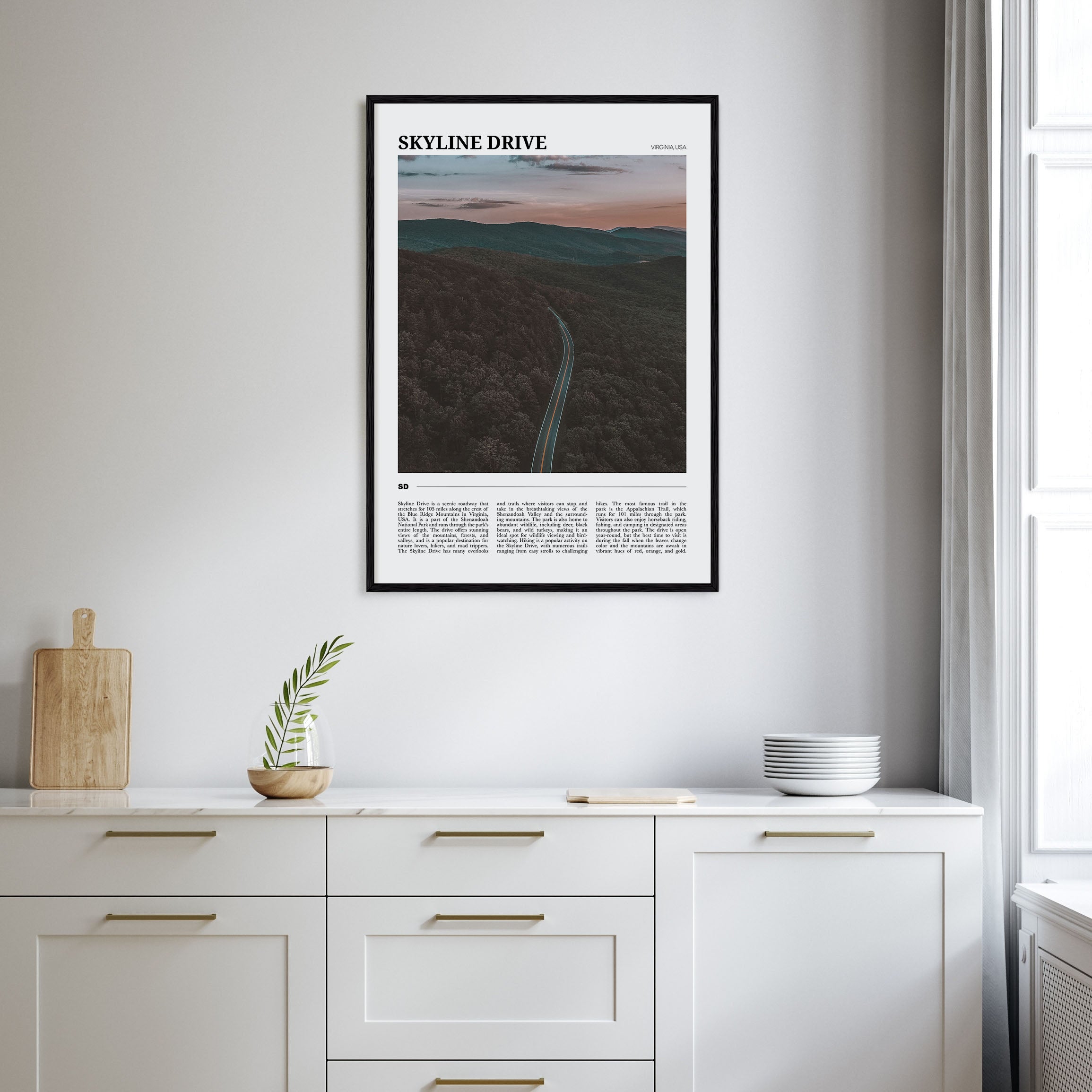 Skyline Drive Travel Color Poster