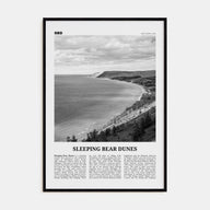 Sleeping Bear Dunes Travel B&W Poster