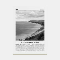 Sleeping Bear Dunes Travel B&W Poster