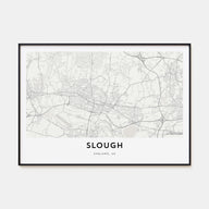 Slough Map Landscape Poster