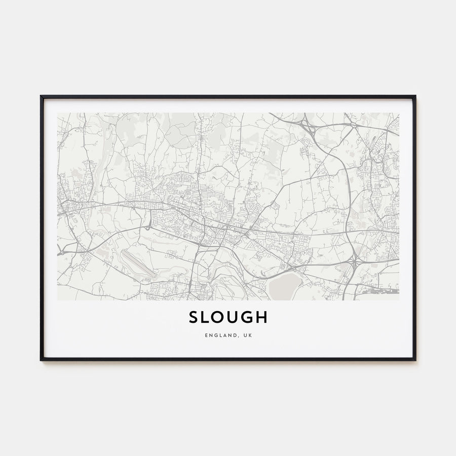 Slough Map Landscape Poster