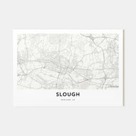 Slough Map Landscape Poster