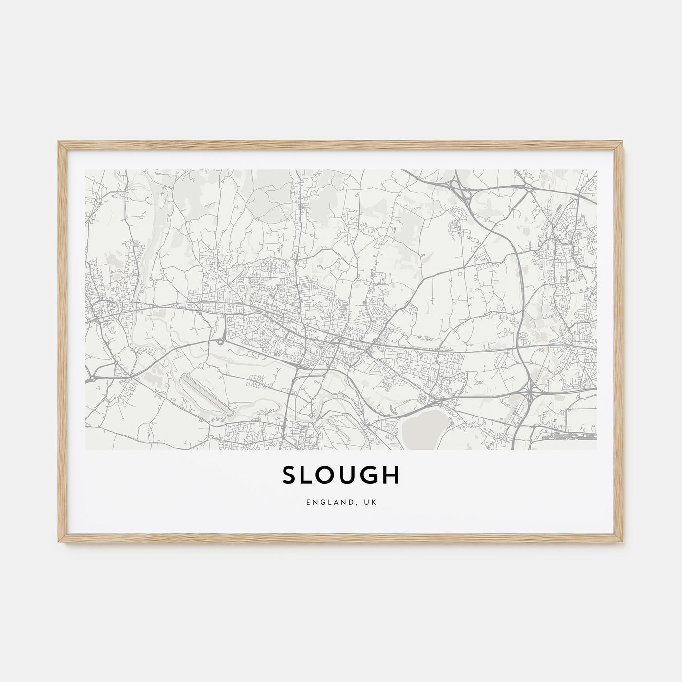 Slough Map Landscape Poster