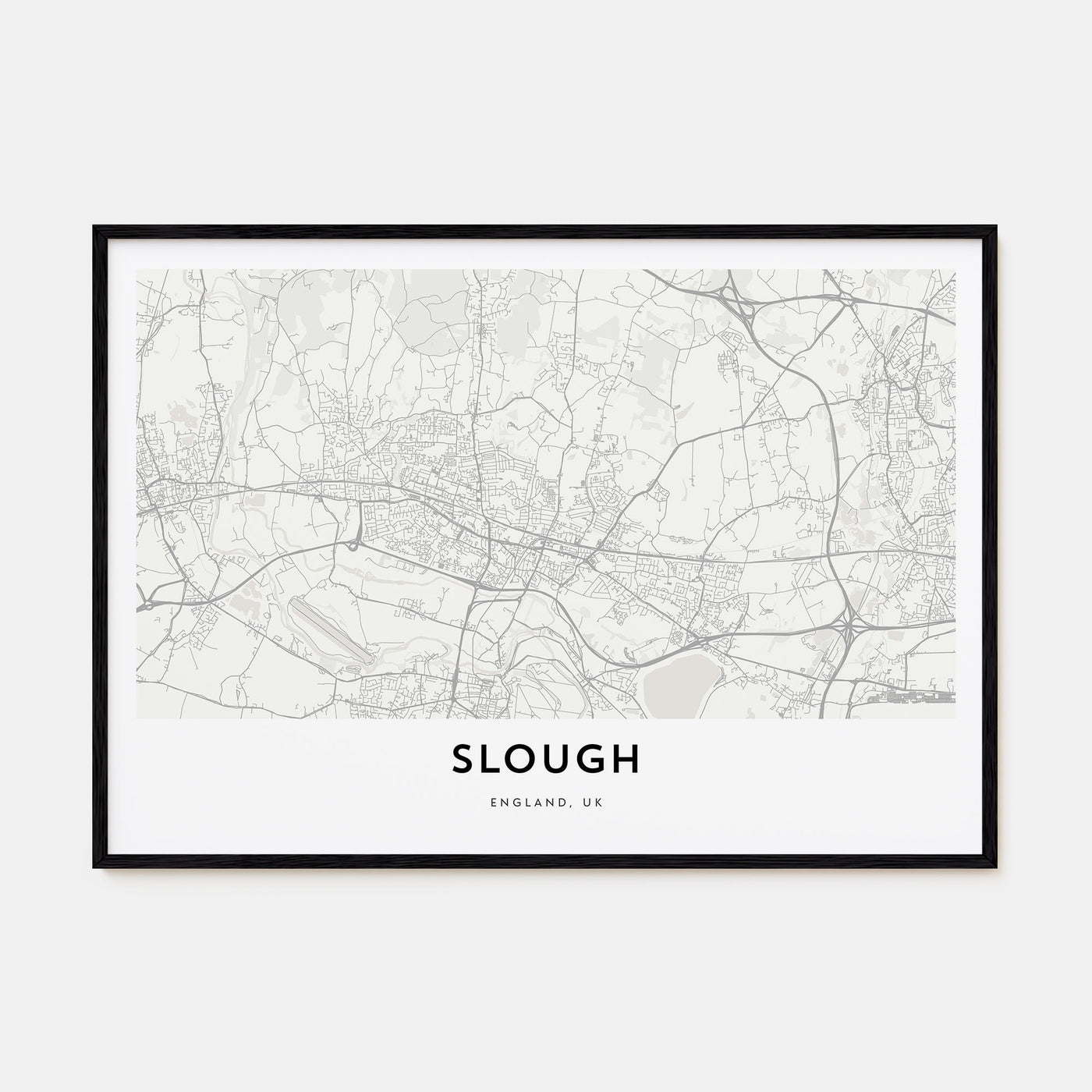 Slough Map Landscape Poster