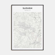 Slough Map Portrait Poster